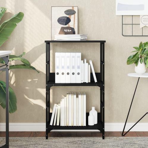 vidaXL Boekenkast 50x33x82 cm bewerkt hout zwart, Huis en Inrichting, Kasten | Boekenkasten, Nieuw, Verzenden