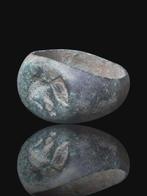 Oud-Romeins Rare Bronze Senate Seal Ring (Zonder