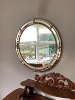 Wandspiegel - glas koper, Antiek en Kunst
