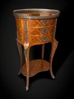 Table ambulante - Stijl Luigi XVI - Edelhout Parquet - Brons