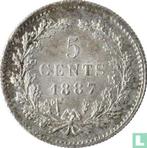 Nederland 5 cents 1887, Verzenden, 5 cent, Losse munt, Goud