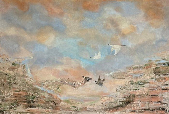 Cornelissen - Flight in the Morning Stillness, Antiek en Kunst, Kunst | Schilderijen | Modern