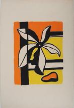Fernand Léger (1881-1955) - Fleur sur fond orange et jaune