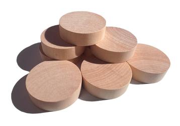 Set van 30 houten schijven (dia: 6 cm, dikte: 18 mm, schima beschikbaar voor biedingen
