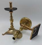 Kaarsenhouder (3) - Brons, Messing - Set van 3 kandelaars, Antiek en Kunst