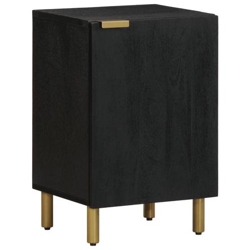vidaXL Badkamerkast 38x33x58 cm bewerkt hout zwart, Huis en Inrichting, Badkamer | Badkamermeubels, Nieuw, Verzenden