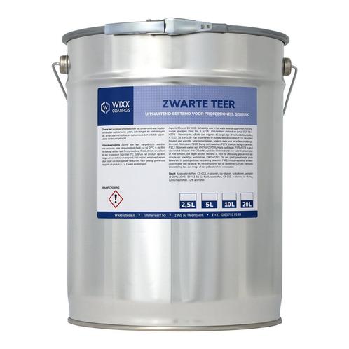 Wixx Houtteer Zwart Zwart 2.5L, Doe-het-zelf en Bouw, Verf, Beits en Lak, Zwart, Nieuw, Verzenden