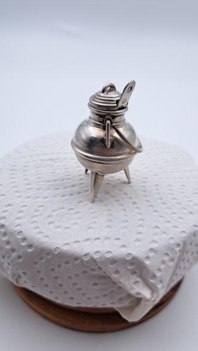 Haarlem - Miniatuur figuur - Kookpot met deksel en lepel (3), Antiek en Kunst, Antiek | Zilver en Goud
