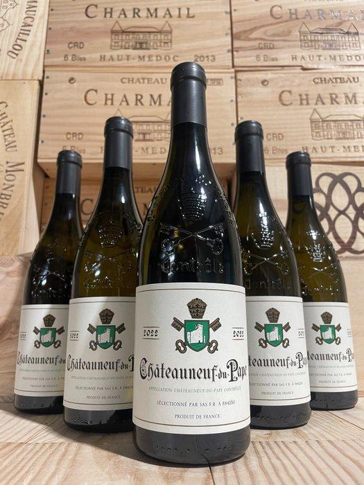 2022 Château Fargueirol - Châteauneuf-du-Pape - 6 Flessen, Verzamelen, Wijnen