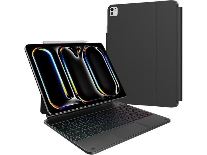 BlueBuilt Apple iPad Pro (2024) - Toetsenbord Hoes QWERTY -, Computers en Software, Overige Computers en Software, Zo goed als nieuw