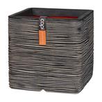 NIEUW - Bloembak Capi Rib 40 cm - antraciet, Tuin en Terras, Bloempotten, Verzenden, Nieuw