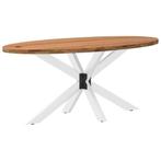 vidaXL Eettafel 200x100x74 cm ovaal massief eikenhout, Huis en Inrichting, Tafels | Eettafels, Verzenden, Nieuw