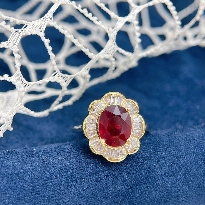 ***Geen veilingreserve*** 2,3 ct robijnen ring – Klassiek, Handtassen en Accessoires, Antieke sieraden