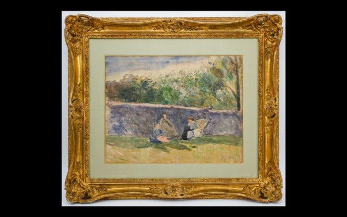 Jean Dufy (1888-1964) - Conversation familiale dans le parc, Antiquités & Art, Art | Peinture | Classique