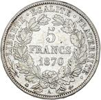 France. 5 Francs 1870-A Cérès avec légende (Sans prix de