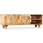 vidaXL Tv-meubel 118x35x40 cm massief mangohout, Huis en Inrichting, Verzenden, Nieuw