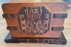 Amsterdamse School klok - Junghans - Art Deco Hout -, Antiek en Kunst, Antiek | Klokken