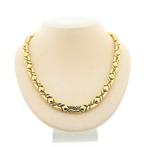 18 Krt. Bicolor gouden collier; 47 cm | Chimento, Ophalen of Verzenden, Gebruikt, Overige kleuren, Goud