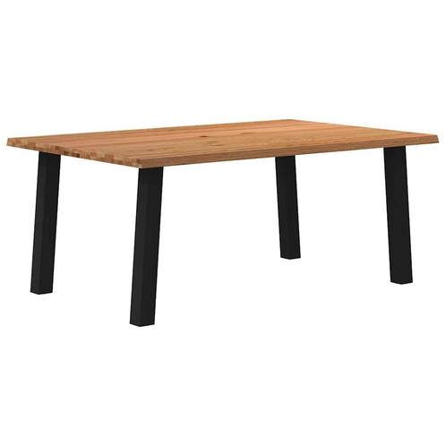 vidaXL Eettafel rechthoekig 180x120x74 cm massief eikenhout, Huis en Inrichting, Tafels | Eettafels, Nieuw, Verzenden