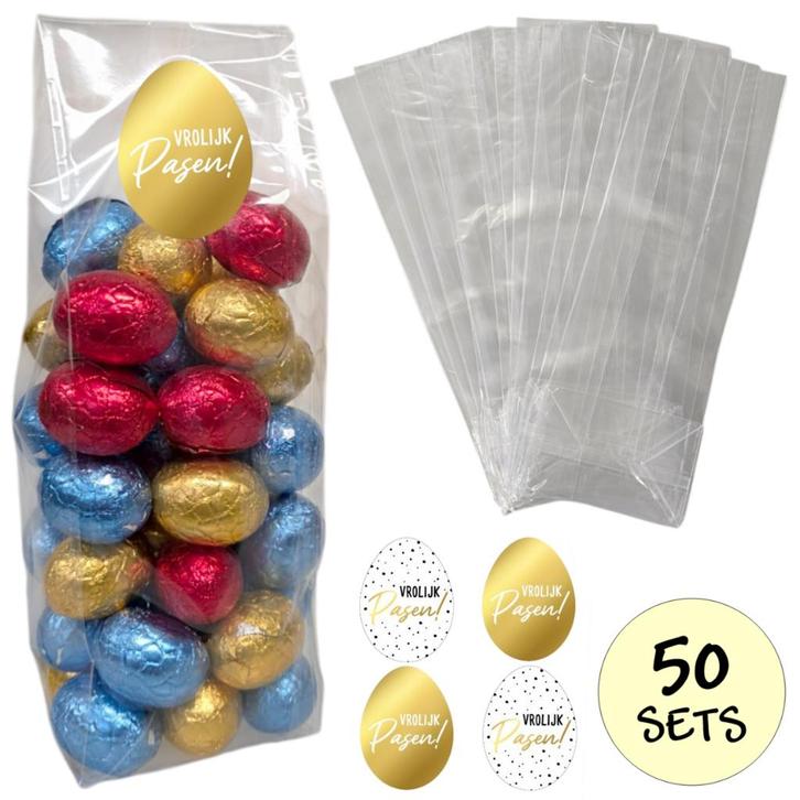 Fako Bijoux - Uitdeelzakjes Met Sluitstickers - 50 Stickers, Diversen, Cadeauverpakkingen, Verzenden