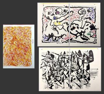 Pierre Alechinsky (1927) + Jean-Paul Riopelle (1923-2002 ) -, Antiek en Kunst