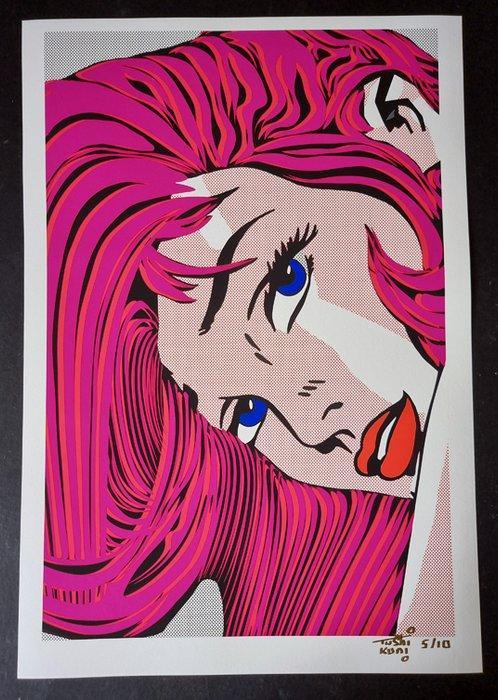 Tushikuni (1973) - BARBIE MANE - (Barbie VS Roy Lichtenstein, Antiek en Kunst, Kunst | Schilderijen | Modern