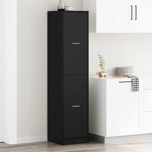 vidaXL Apothekerskast Zwart eiken 40 x 41 x 174.5 cm Bewerkt, Huis en Inrichting, Kasten | Overige, Nieuw, Verzenden