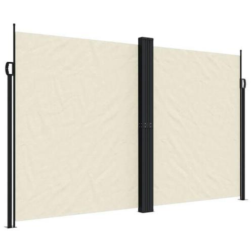Uittrekbaar Windscherm Creme | Tweede Kansje voor je terras!, Tuin en Terras, Tuinschermen, Nieuw, Staal, 200 cm of meer, 200 cm of meer