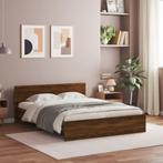 vidaXL Cadre de lit avec tête de lit chêne marron, Neuf, Verzenden