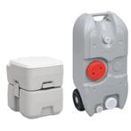 vidaXL Campingtoilet en watertankset draagbaar, Caravans en Kamperen, Kampeeraccessoires, Verzenden, Nieuw