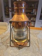 Scheepslamp - Koper, Glas, Metaal, Antiek en Kunst