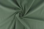 10 meter gewassen katoen - Oud groen - 100% katoen, Hobby en Vrije tijd, Stoffen en Lappen, Verzenden, 120 cm of meer, Katoen