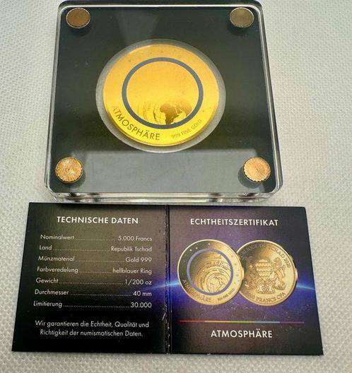 Tchad. 5000 Francs 2020 Atmosphere 1/200 Oz (Sans Prix de, Postzegels en Munten, Munten | Europa | Niet-Euromunten