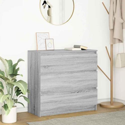 vidaXL Dressoir 80x35x76 cm spaanplaat grijs sonoma, Huis en Inrichting, Kasten | Dressoirs, Nieuw, Verzenden