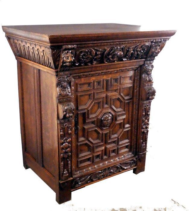 Zeldzaam ééndeurs kastje, Zeeland - Kast - eikenhout, Antiek en Kunst, Antiek | Overige Antiek