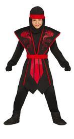 Ninja Pak Kind Rood Shadow, Kinderen en Baby's, Carnavalskleding en Verkleedspullen, Verzenden, Nieuw