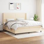 vidaXL Sommier à lattes de lit avec matelas Crème, Maison & Meubles, Verzenden, Neuf