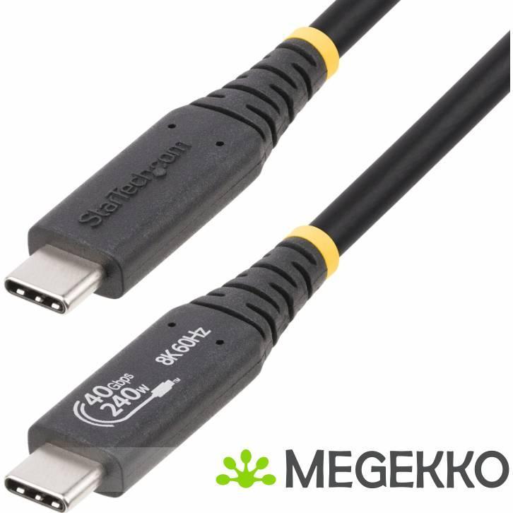 StarTech.com USB4 Gen 3x2 40Gbps 240W USB Type-C 1m USB-IF, Computers en Software, Overige Computers en Software, Nieuw, Verzenden