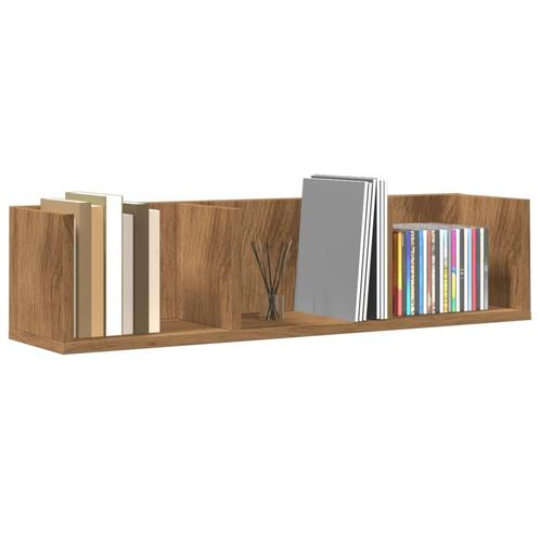 vidaXL CD-wandschap 75x18x18 cm bewerkt hout artisanaal, Huis en Inrichting, Kasten | Wandmeubels, Nieuw, Verzenden