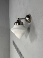 Lamp - Glas, Metaal - Art deco stijl wandlamp, Antiek en Kunst