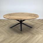 eetkamertafel ovaal 180x100 cm,  mangohout - zwart, Huis en Inrichting, Gebruikt