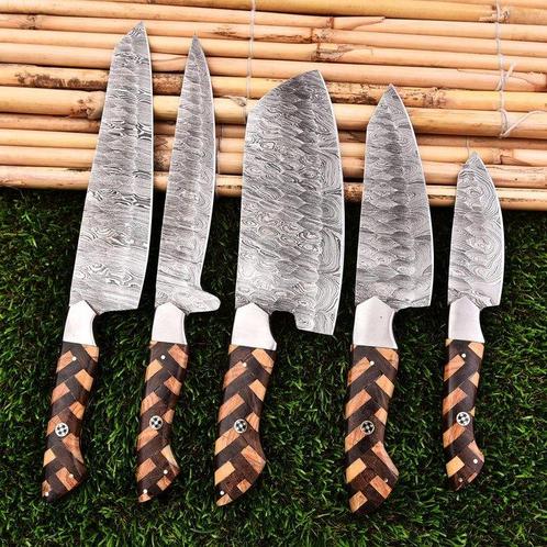 Keukenmes - Chefs knife - Hout, olijfhout en handgemaakt, Antiek en Kunst, Antiek | Keukengerei