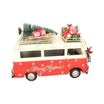 Beeldje - Kerstdecoratie - Volkswagen van - Metaal beschikbaar voor biedingen