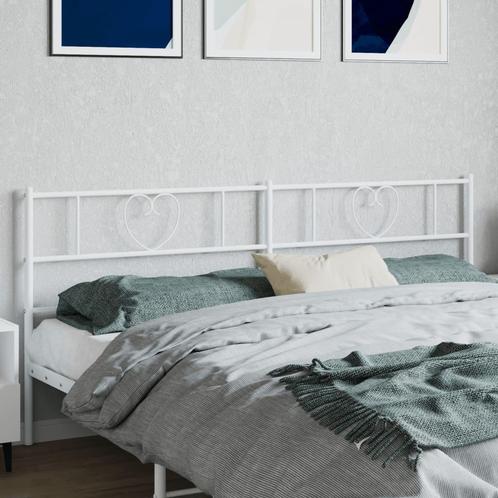 vidaXL Hoofdbord 200 cm metaal wit, Huis en Inrichting, Slaapkamer | Bedden, Nieuw, Verzenden
