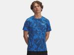 Under Armour Launch Printed Ss-Blu - Maat MD, Kleding | Heren, Ophalen of Verzenden, Nieuw, Maat 48/50 (M), Under Armour