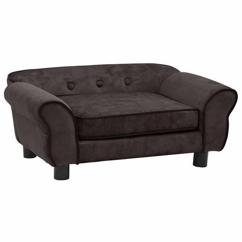 vidaXL Hondenbank 72x45x30 cm pluche bruin, Dieren en Toebehoren, Honden-accessoires, Nieuw, Verzenden