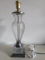 Tafellamp - Geslepen glas, verzilverd messing á - Lamp in, Huis en Inrichting, Nieuw