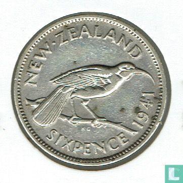 Nieuw-Zeeland 6 pence 1941, Postzegels en Munten, Munten | Oceanië, Losse munt, Goud, Zilver, Verzenden