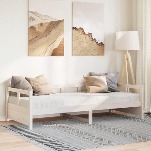 vidaXL Slaapbank met matras 80x200 cm massief grenenhout wit, Huis en Inrichting, Slaapkamer | Bedden, Nieuw, Verzenden