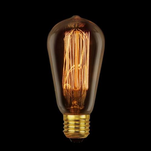 Kooldraadlamp Edison Deluxe Gold Ø64mm E27 60W, Maison & Meubles, Lampes | Lampes en vrac, Envoi